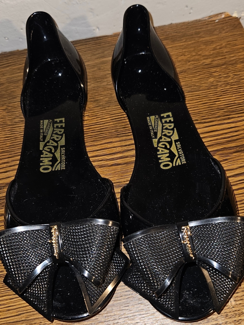 Salvatore Ferragamo Black Heels with Bow Accent (7)